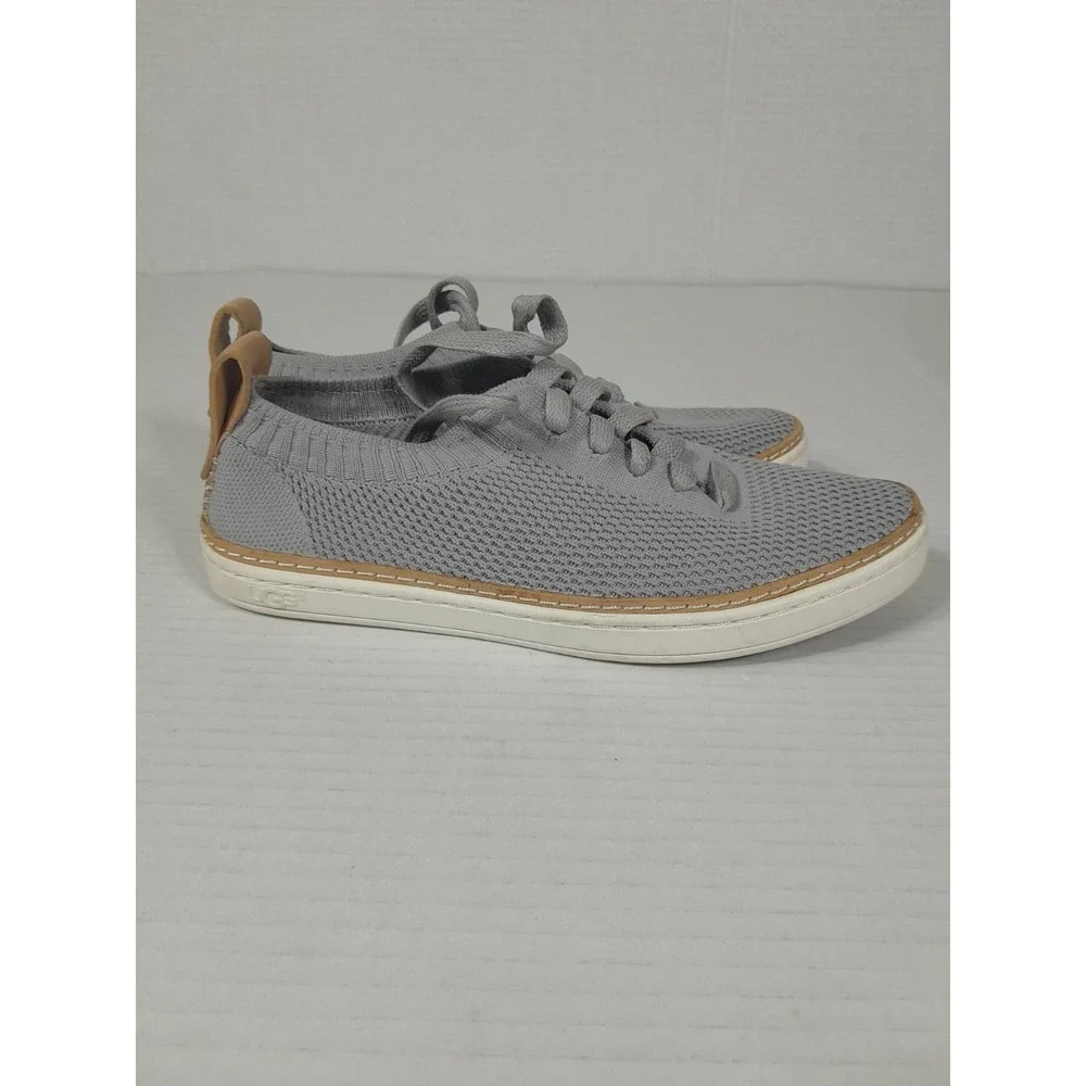 UGG Sidney Shoes  Knit Comfort Wedge Lace Up Sneakers Women Sz 5 - Picture 2 of 9